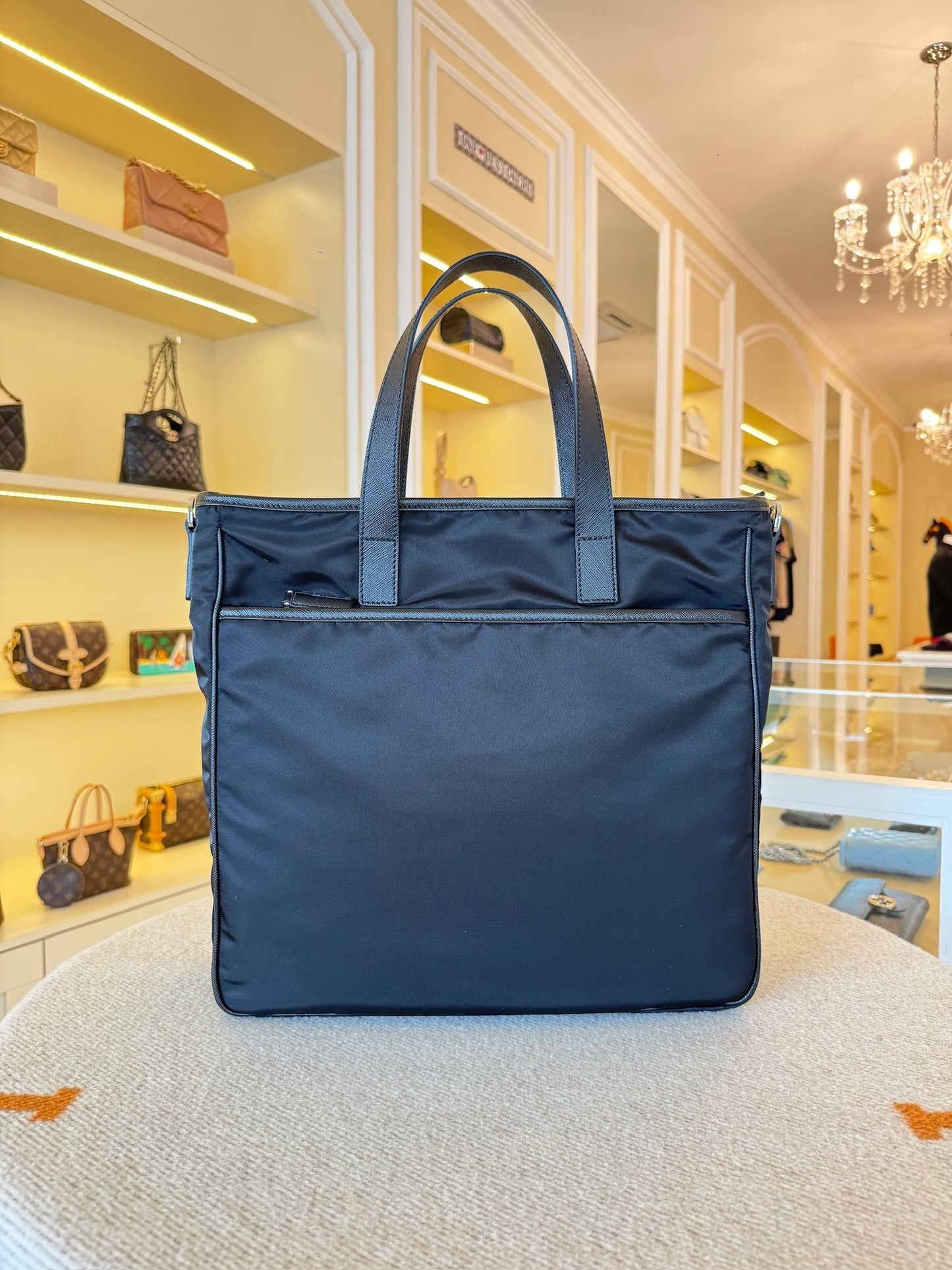 Prada Large Nylon Shopper Tote