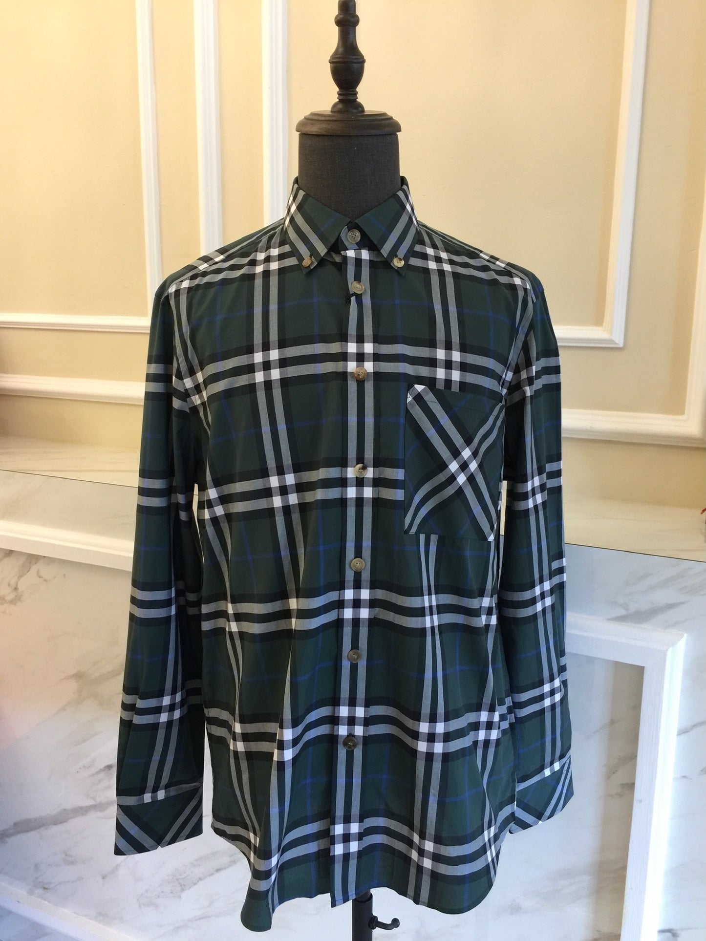 Burberry Men's Checkered Long Sleeve Shirt