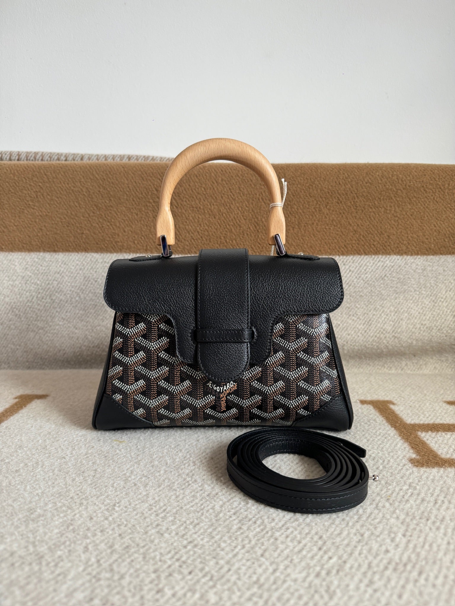 Goyard Mini Tote Black GOYARD Anjou Mini Bag