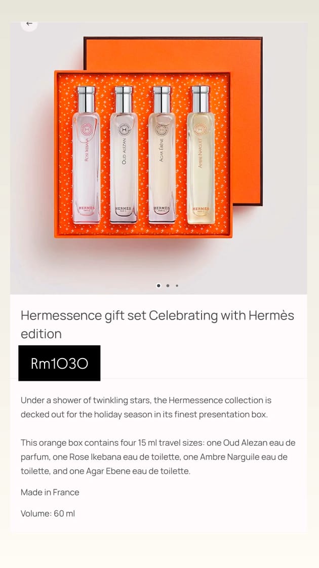 Hermes Holiday Hermesessence Fragrance Gift Set
