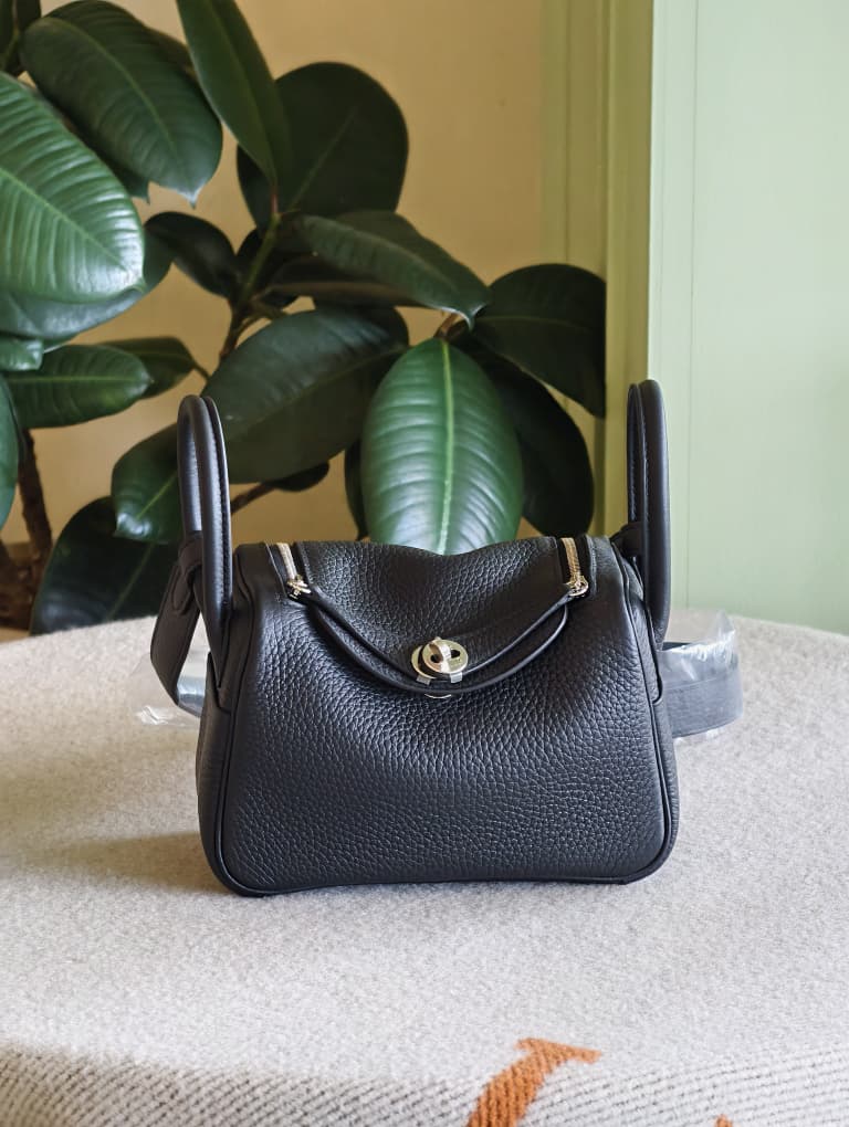 Hermes Mini Lindy Black PHW