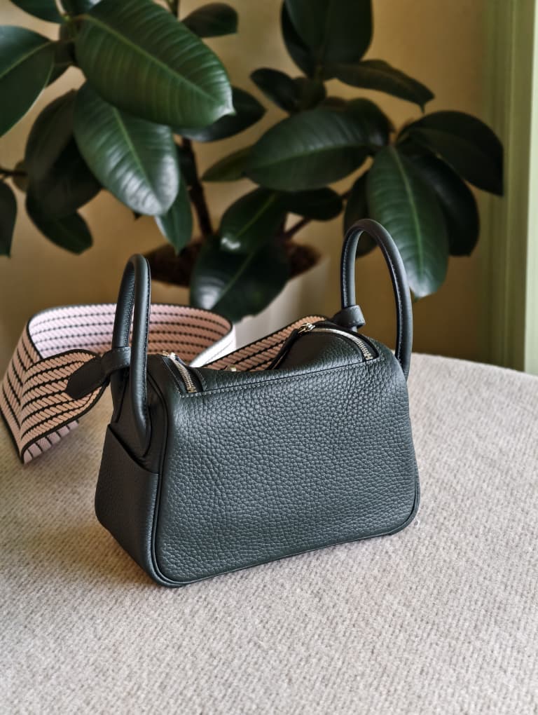 Hermes Mini Lindy Vert Fonce PHW