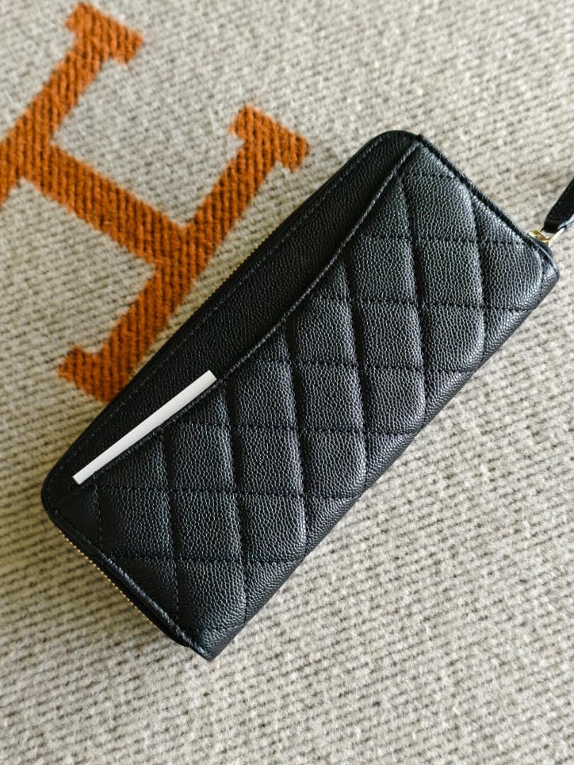 Chanel Sim Long Wallet Zip