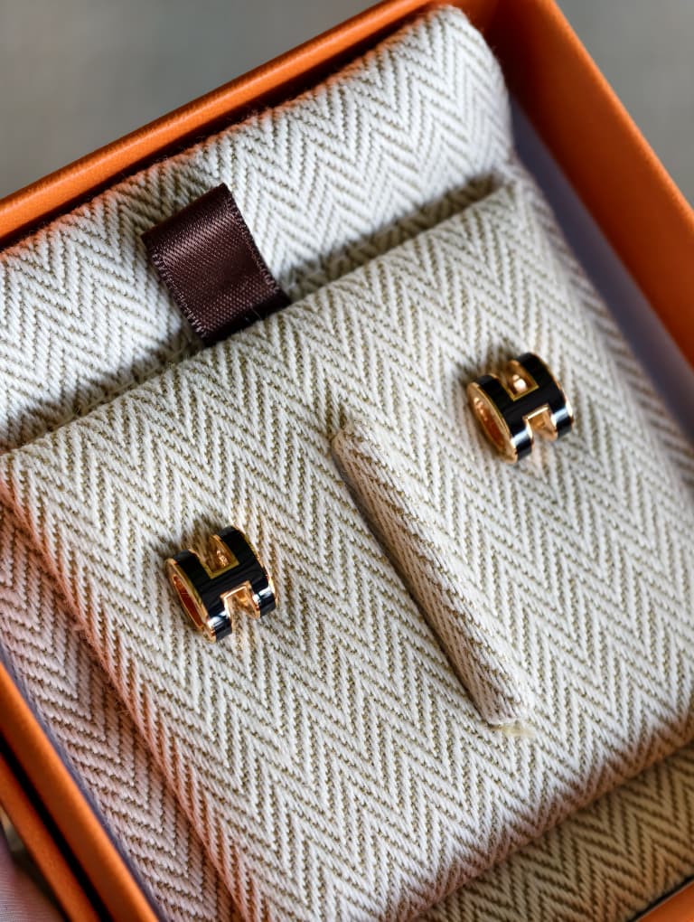 Hermès Mini Pop H Earrings