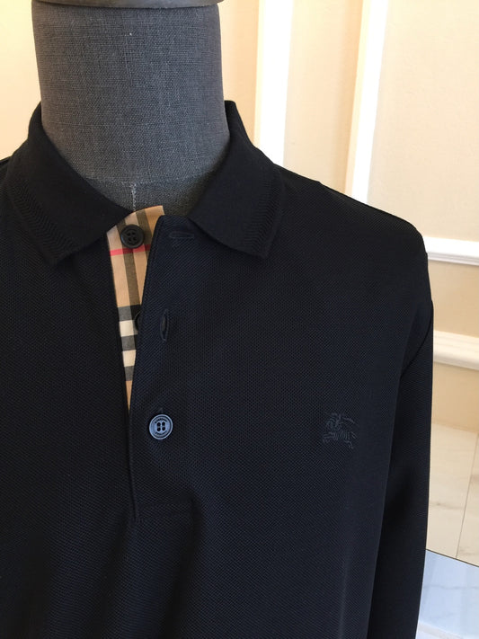 Burberry Men's Polo Tee with Long Sleeve