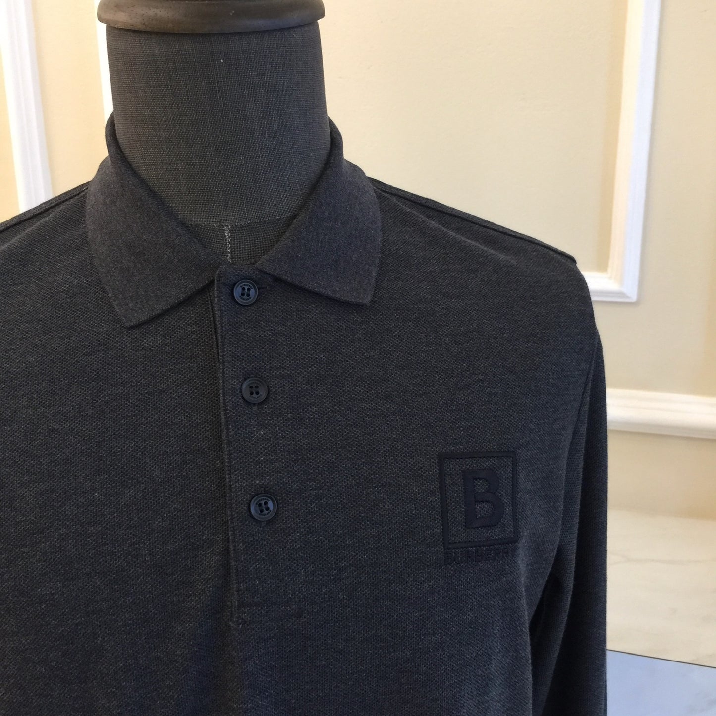 Burberry Men's Polo Tee with Long Sleeve