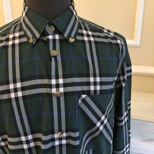 Burberry Men's Checkered Long Sleeve Shirt