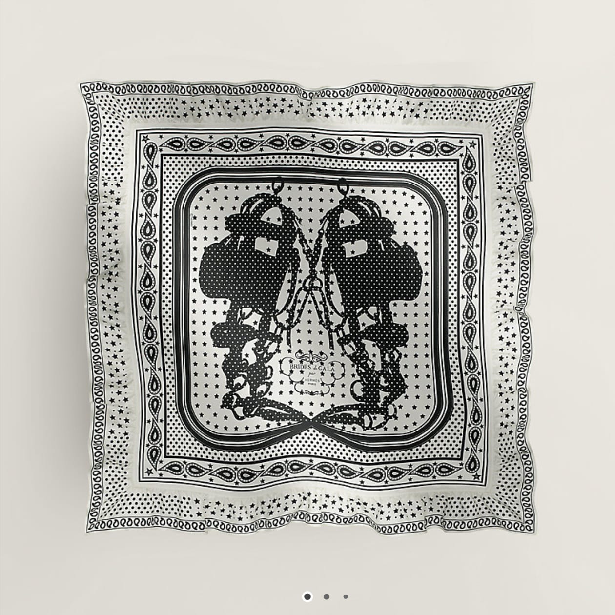 Hermès Brides de Gala Bandana a Pois scarf 70