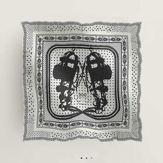 Hermès Brides de Gala Bandana a Pois scarf 70
