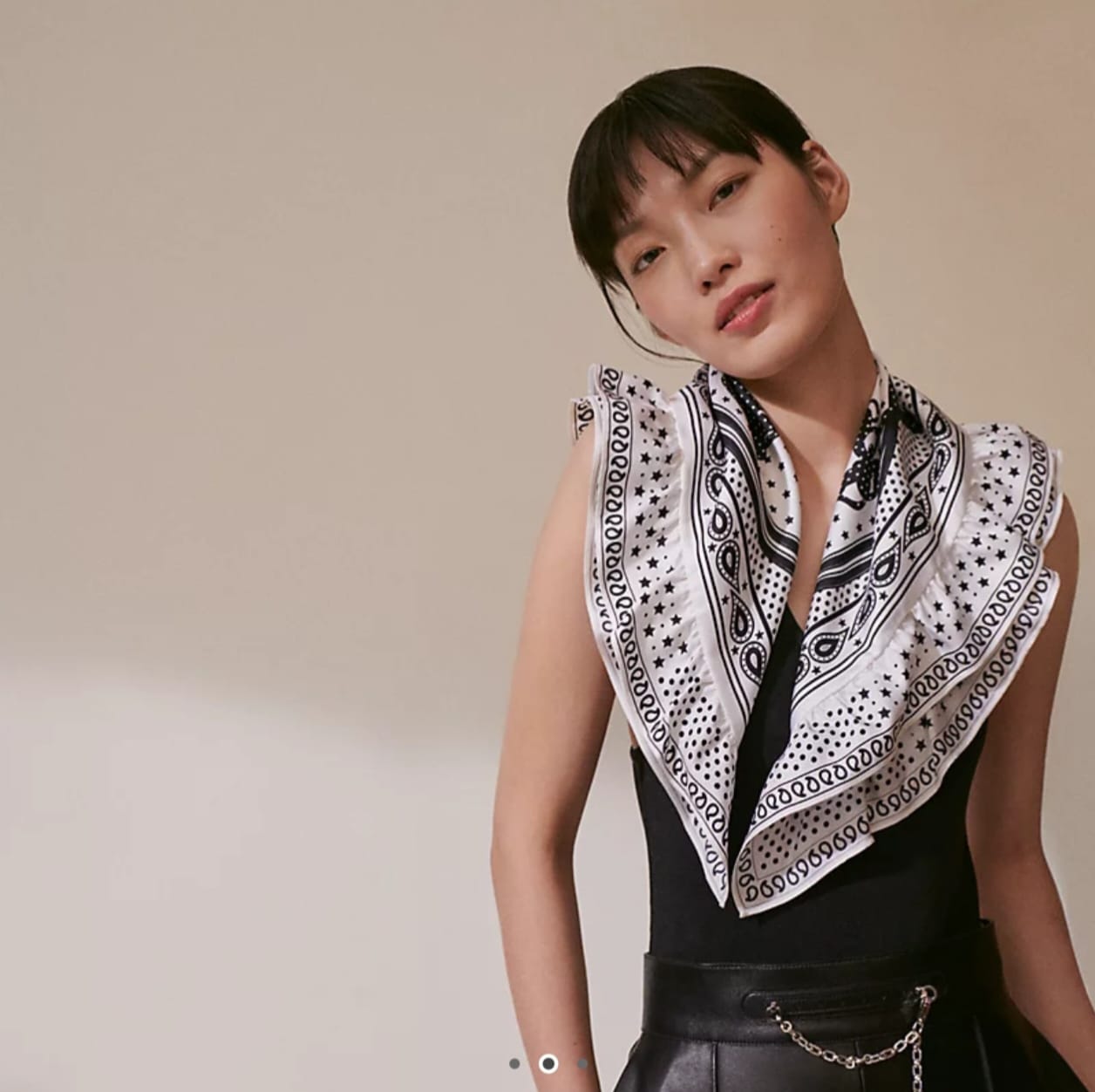 Hermès Brides de Gala Bandana a Pois scarf 70