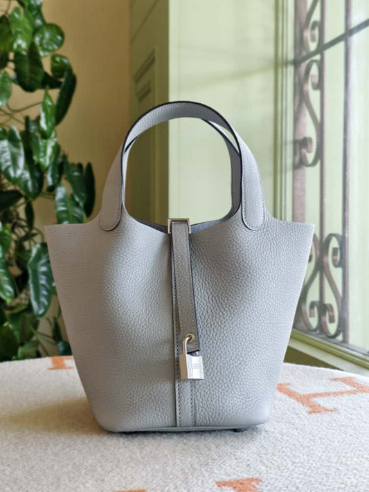 Hermes Picotin 18 Gris Pantin