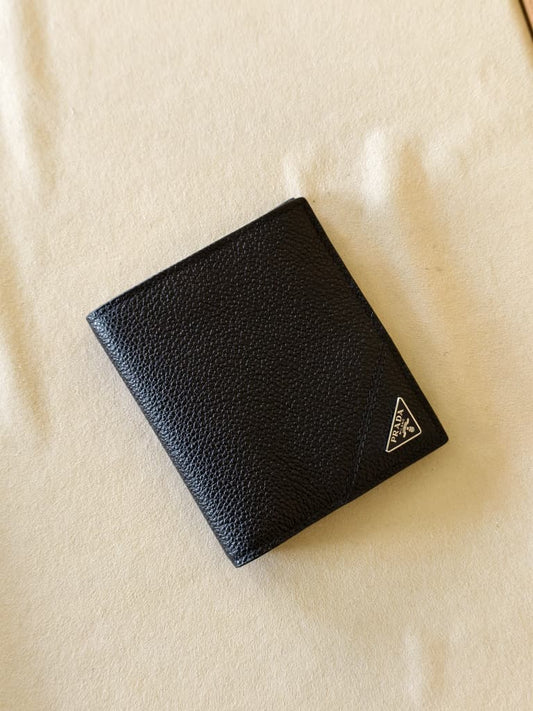 Prada Black Men Compact Wallet