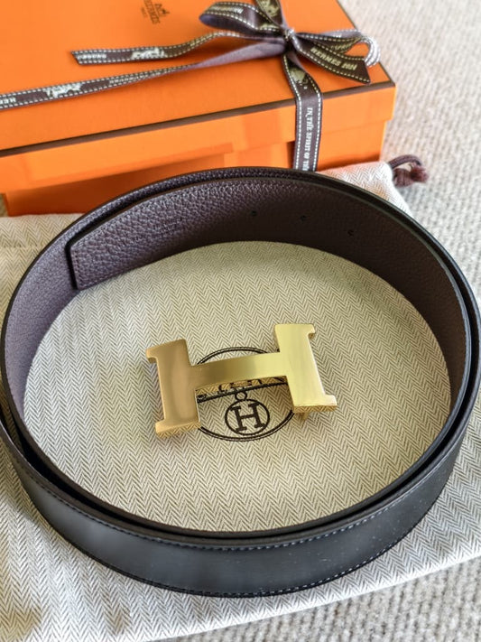 Hermès 36mm belt buckle & reversible leather strap