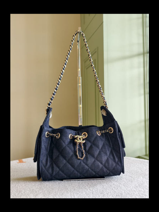 Chanel 25 Mini Dark Denim 26s