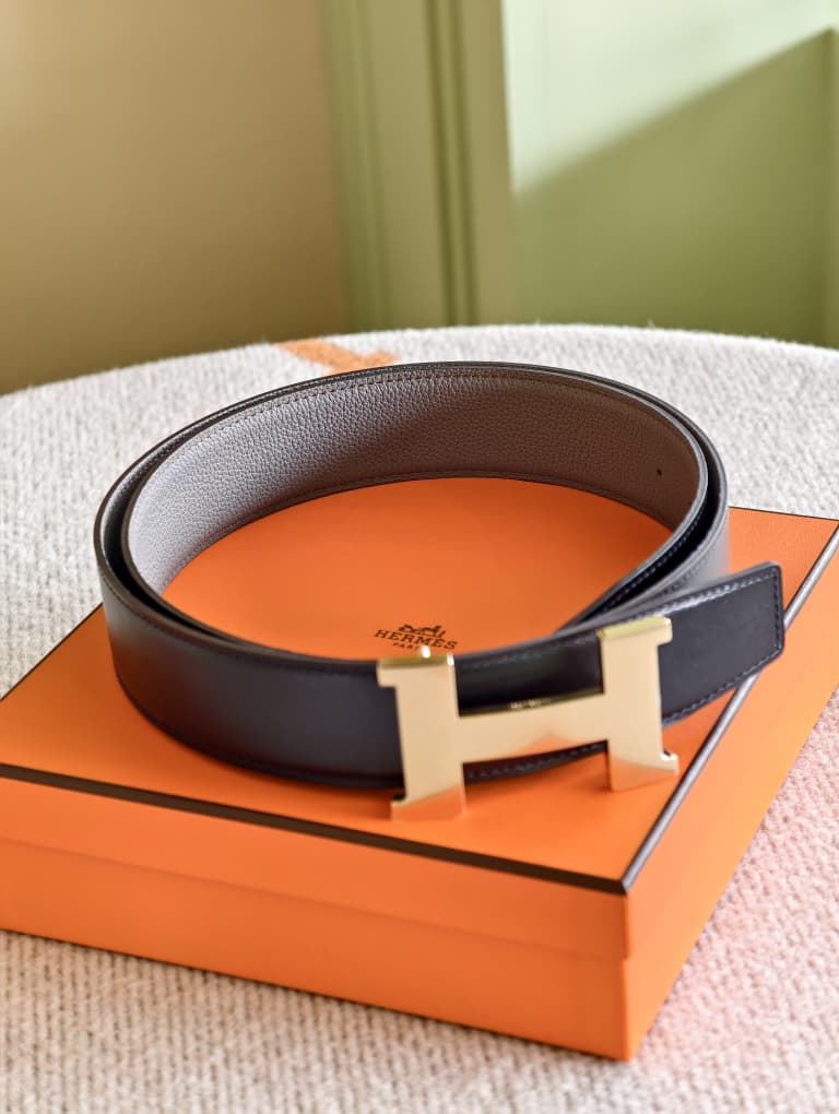 Hermès 38mm belt buckle & reversible leather strap