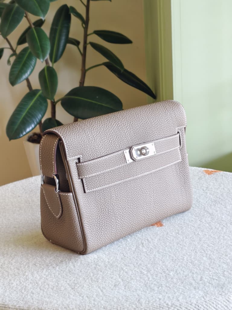 Hermes Kelly Messenger PM Etoupe PHW