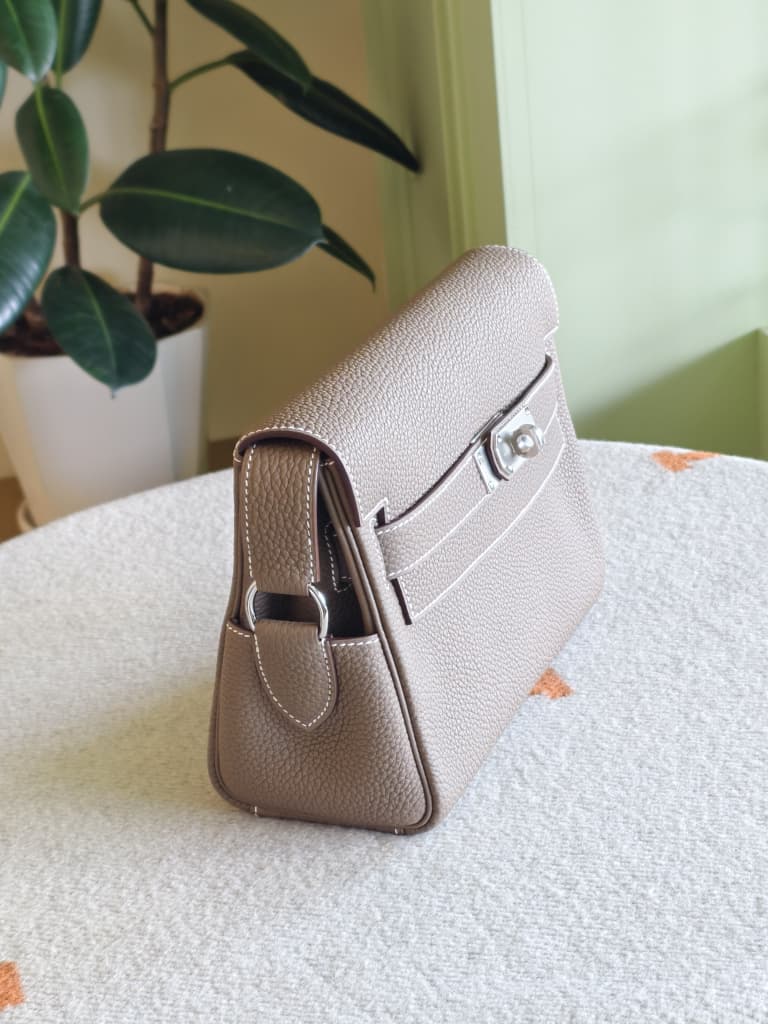 Hermes Kelly Messenger PM Etoupe PHW