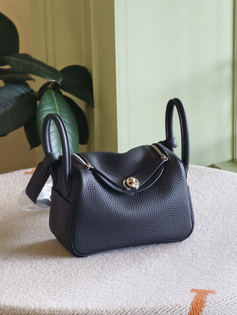 Hermes Mini Lindy Black PHW