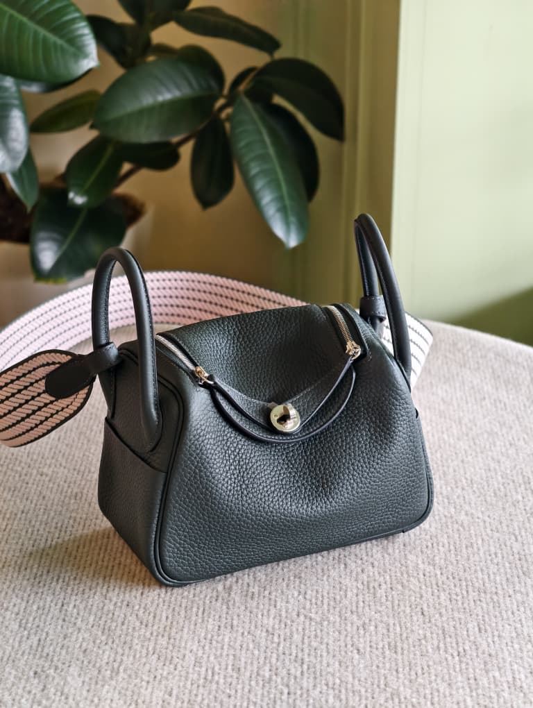 Hermes Mini Lindy Vert Fonce PHW