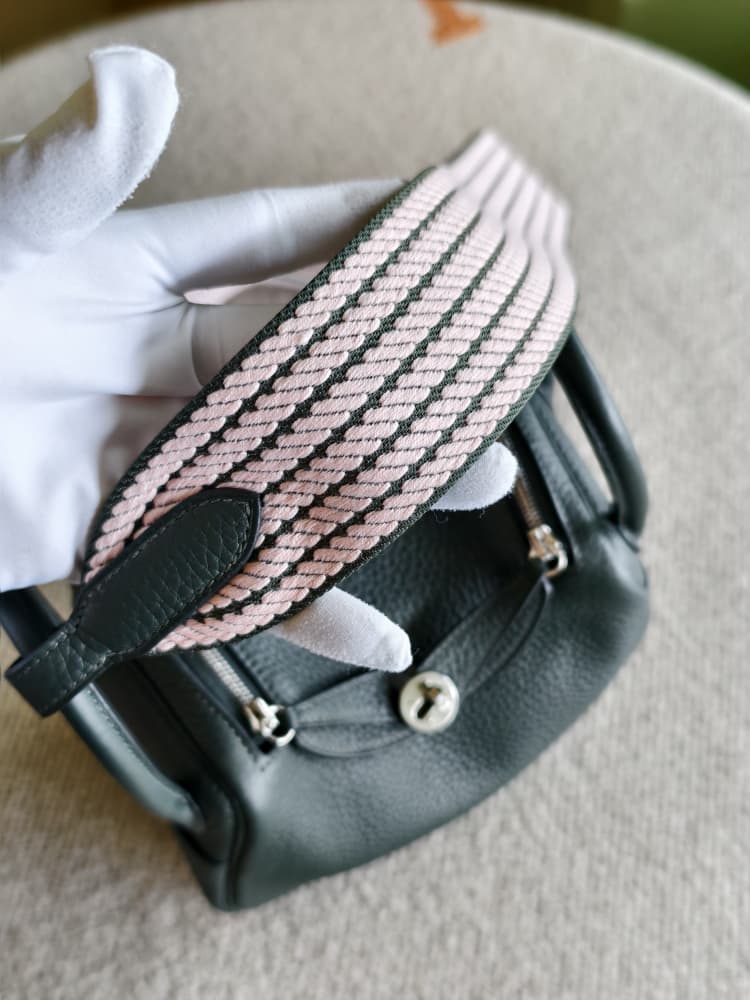 Hermes Mini Lindy Vert Fonce PHW