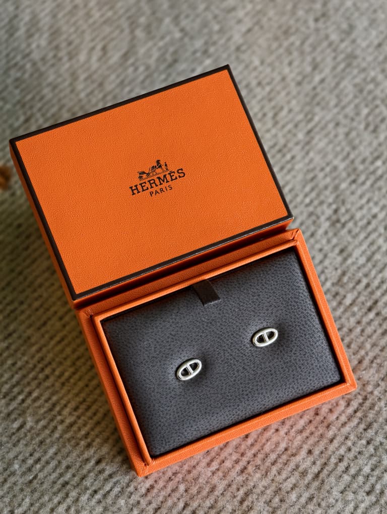 Hermes Chaine D'ancre Stud Earring