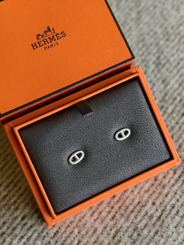 Hermes Chaine D'ancre Stud Earring