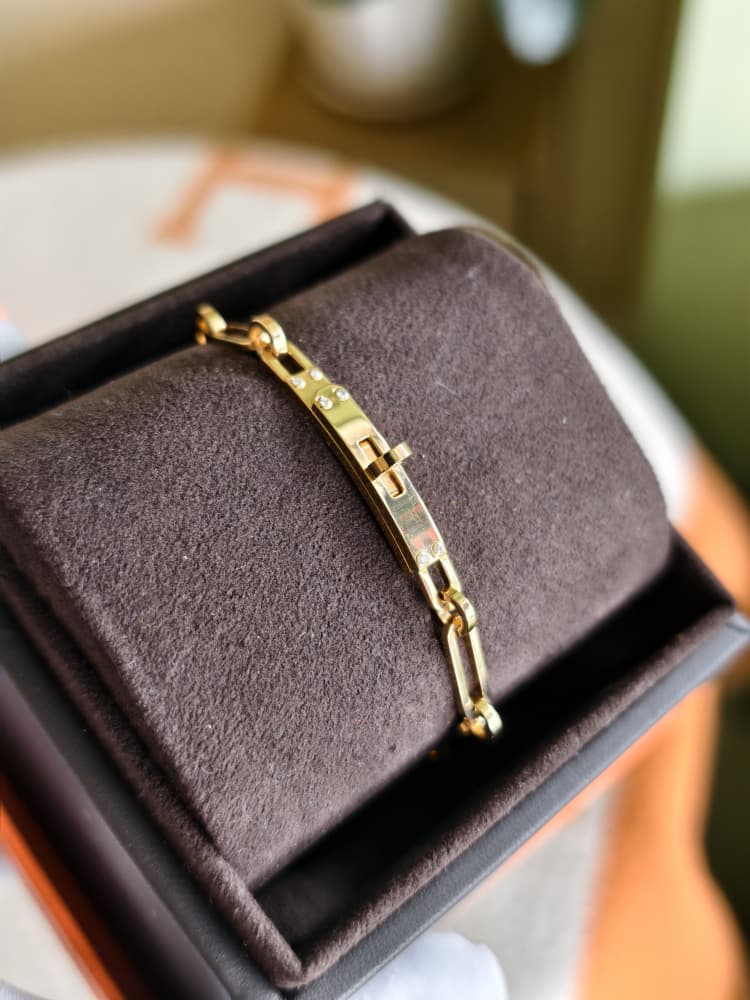Hermes Kelly Chaine Gold Small Model