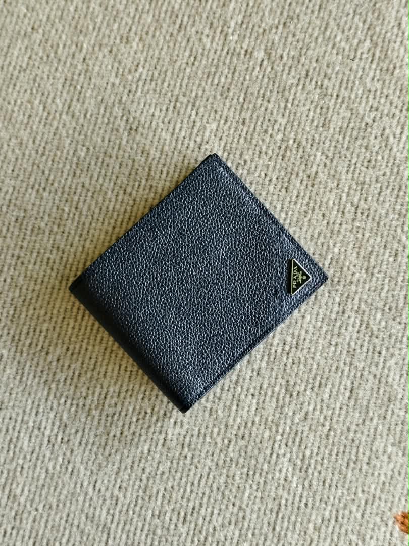 Prada Compact Wallet Navy