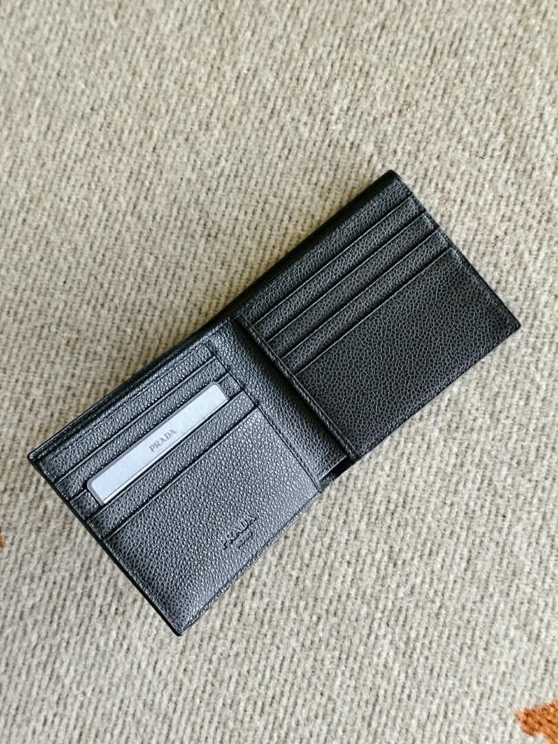 Prada Compact Wallet Navy