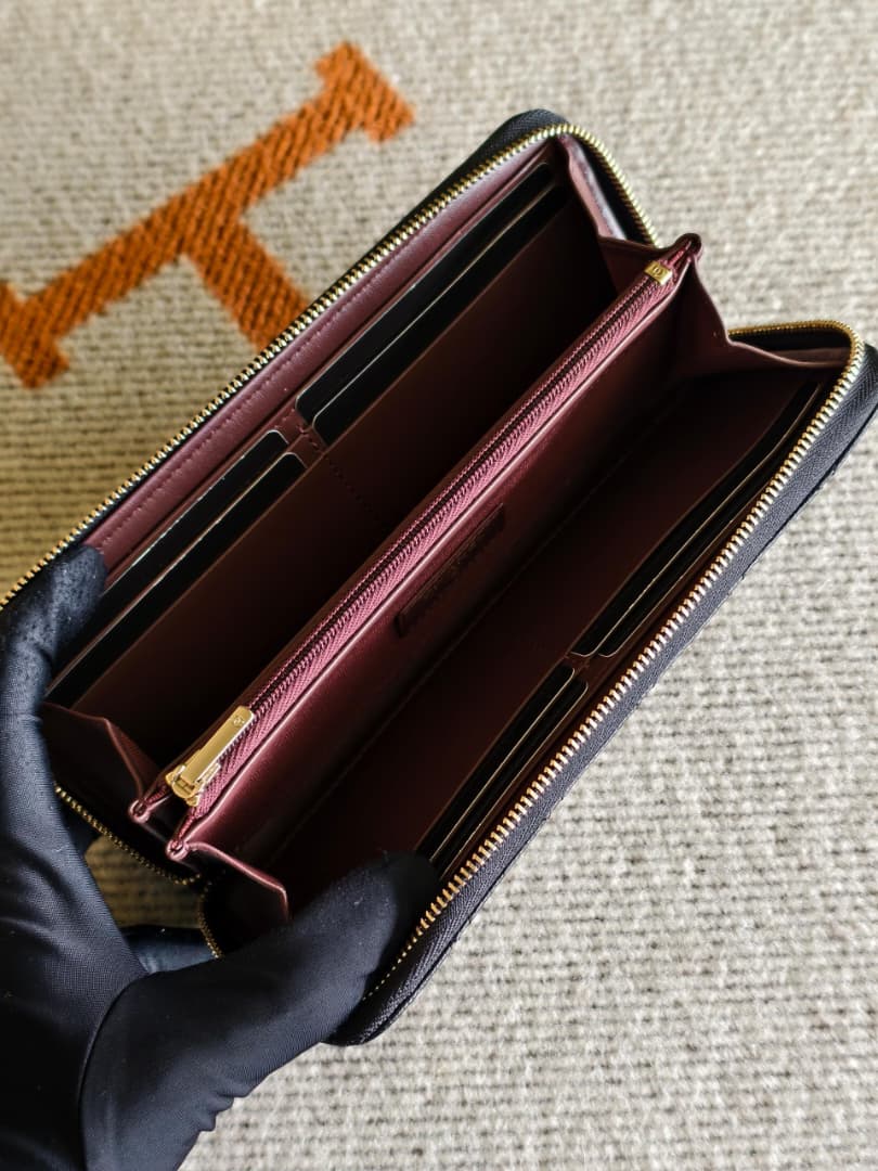 Chanel Sim Long Wallet Zip