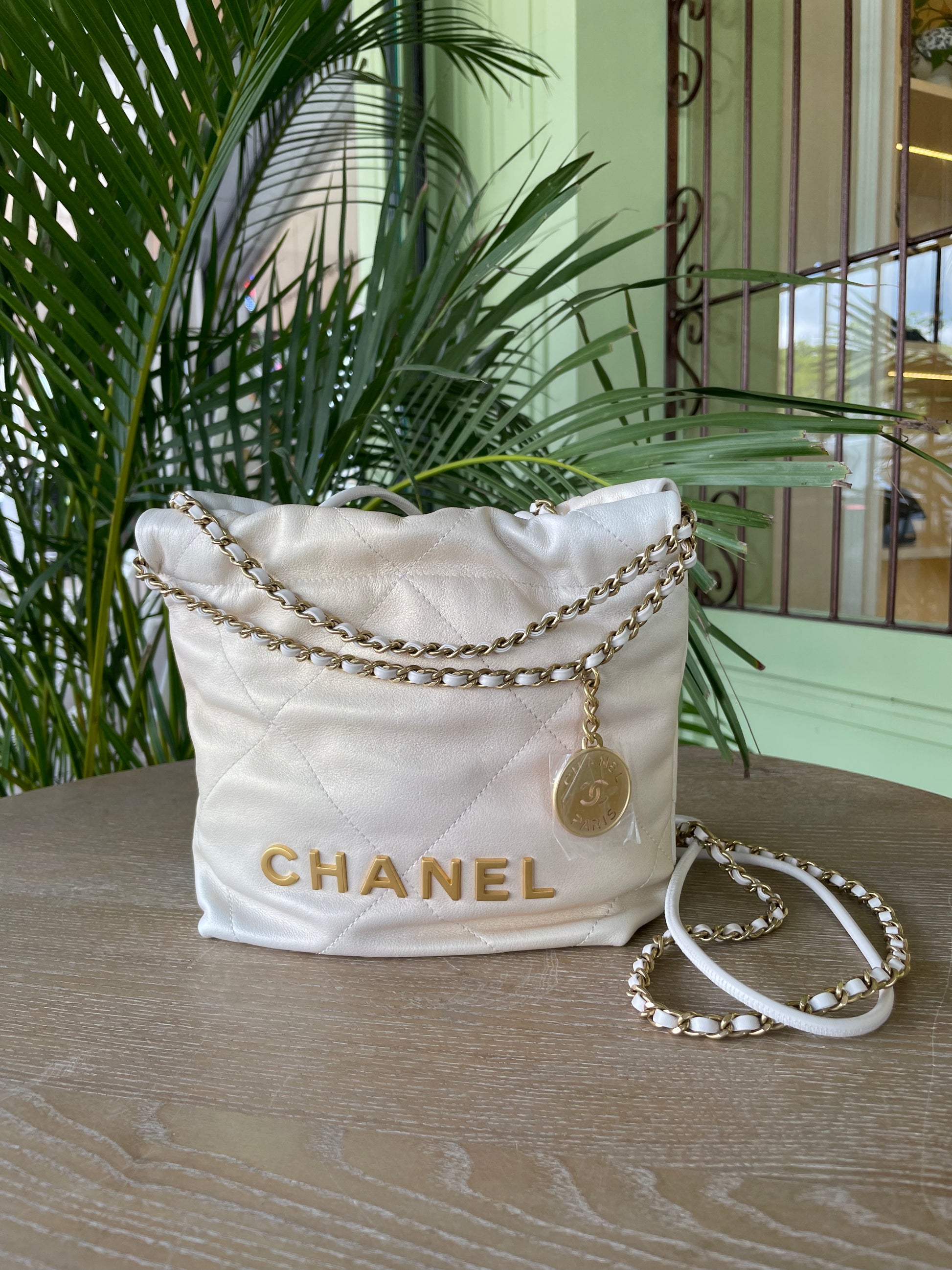 Shop CHANEL CHANEL 22 Mini Handbag by ラモーン